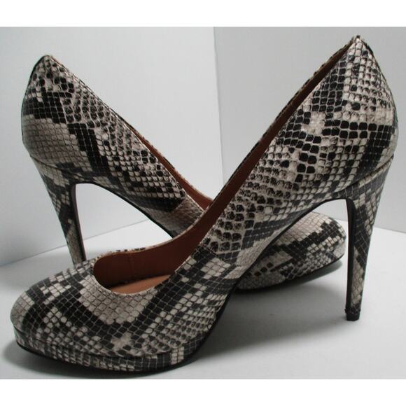 Anne Michelle Women's Faux Snake Skin 4.5" Slim Heel Pointed Toe Shoes NWOT 10 - Picture 8 of 9